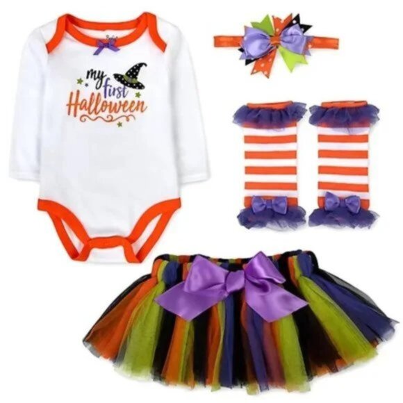 Baby Essentials | "My First Halloween" 4 Piece Set | Size 9 Months - Picture 3 of 14